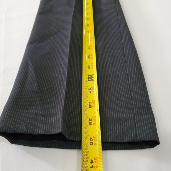 Nine West  Dress Pants Womens Size 10 Black Pin Stripped Gray Stripes Career - Picture 10 of 11